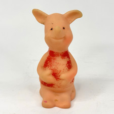 Vintage Piglet Rubber Squeaky Toy Walt Disney Sears Roebuck Co 3.5 READ