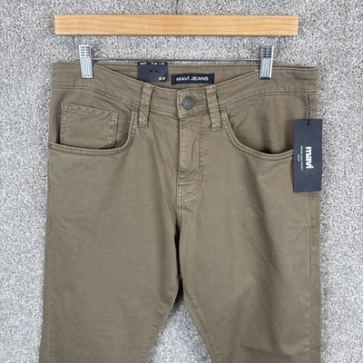 Mavi Jeans Men s 30x28 Matt Relaxed Straight Leg Brown Lightweight Stretch Denim