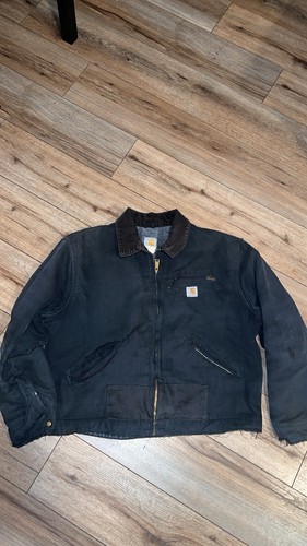 Vintage Y2K Carhartt black Detroit work wear jacket