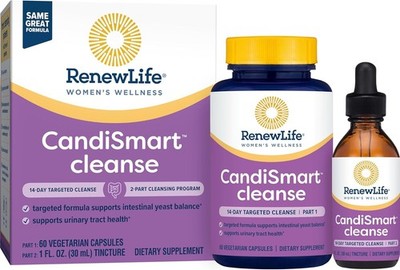 CANDISMART CLEANSE Darmgesundheit CANDIDIASIS 2-TEILIGES KIT 60 Kapseln und F...