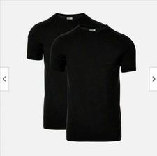 32 DEGREES COOL MEN'S 2 PACK SHORT SLEEVE CREW NECK Tee BLACK L New with Tag