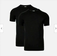 32 DEGREES COOL MEN'S 2 PACK SHORT SLEEVE CREW NECK Tee (BLACK L) New with Tag