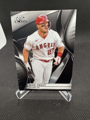 2025 Topps Chrome Black Mike Trout #5 card