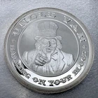 Very Rare Chautauqua Silver Works Uncle Vam 1 oz .999 Silver Round #0132 [t5]