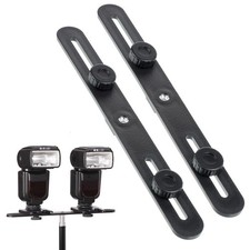 2 Pcs Dual Selfie Light Holder Tripod Mount Stand 10 '' Flash Bracket Dual Ca...