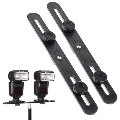 2 Pcs Dual Selfie Light Holder Tripod Mount Stand 10 '' Flash Bracket Dual Ca...