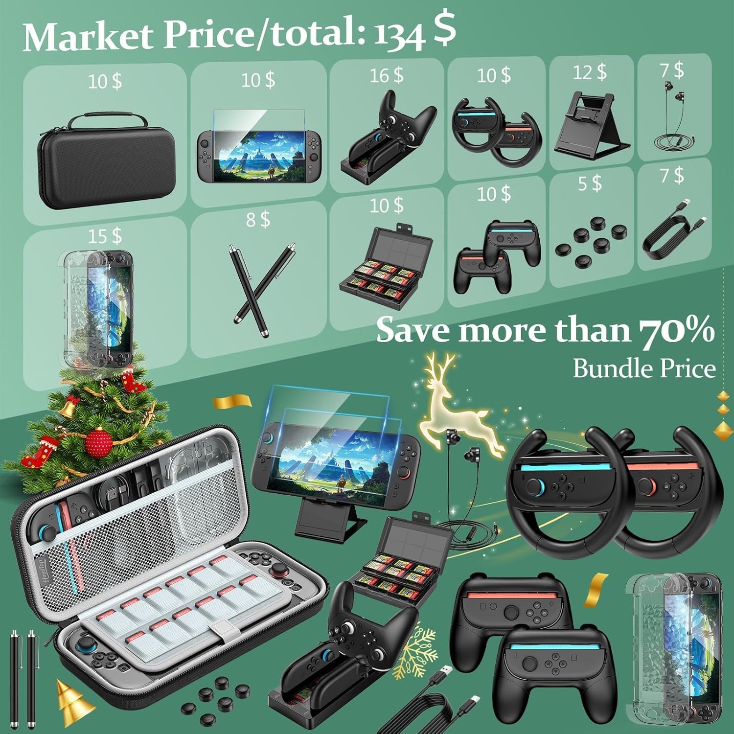 Switch 2 Accessories Bundle for Nintendo,Switch 2 Accessories Kit 2025 for Ni...