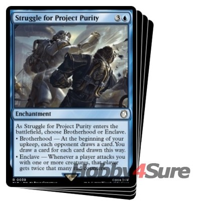 Struggle For Project Purity X4 M/NM Magic MTG Universes Beyond: Fallout