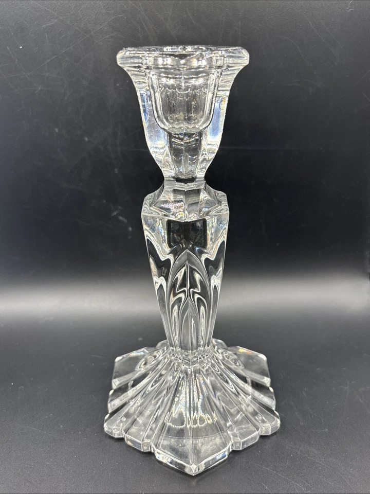 Juego De 2 Candelabros Candelabros De Vidrio De Colección Foto 3 de 4