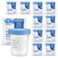 Sterile Specimen Cups 4 oz 10 Pack Individually Wrapped Urine Sample