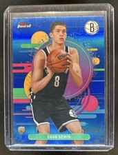 2025-26 Topps Finest Egor Demin Uncommon RC Blue Refractor Rookie #/150 Nets