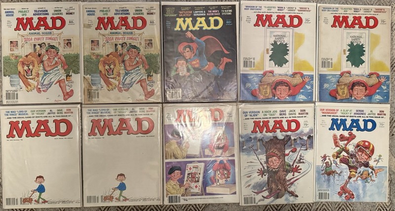 Mad Magazine #207-215 1979-80 VF 10 Issues Animal House Superman Rocky C32#05