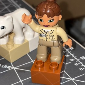 Lego Duplo 4962 Baby Zoo Incomplete - Extras - 5 Animals & Zoo Keeper