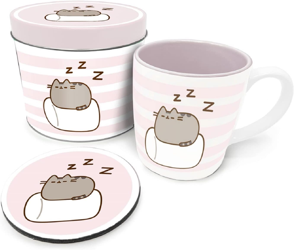 Pusheen Keramik-Tasse 'Yum' – 325 Ml, Offizielles Lizenzprodukt Mit Katzenmotiv, In Geschenkbox