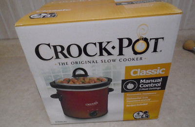 CROCK POT THE ORIGINAL CLASSIC SLOW COOKER SCR400 MANUAL CONTROL 4 QT UNOPENED