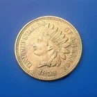 1859 U.S. INDIAN HEAD PENNY CENT 1c COIN (XF+) Full Liberty & Diamonds