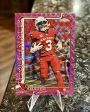 2025 Topps Chrome Football BUDDA BAKER #/250 PINK WAVE REFRACTOR Cardinals