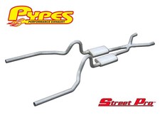 1965-1970 Mustang 289 302 351w Pypes 2.5 Exhaust System Kit W Mufflers X-pipe