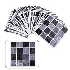 40pcs Set Kitchen Bathroom Mosaic Tile Stickers Wall Decor Self-adhesive Decal