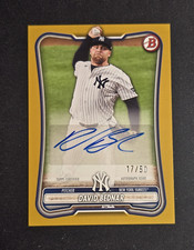 2026 Bowman David Bednar Gold Auto /50 #PRV-DBE Yankees Autograph 17/50
