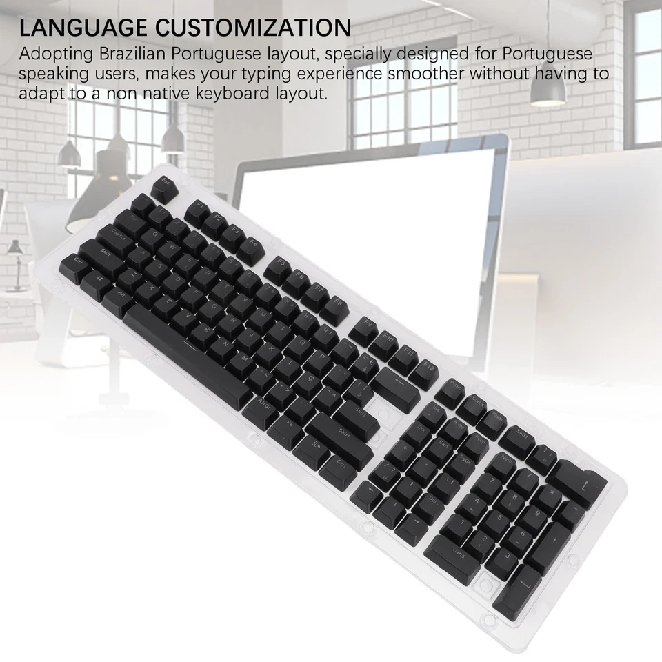 110 Keys Keyboard Keycaps Portuguese Keyboard Keycaps Translucent Backlight For - Image 2 of 4