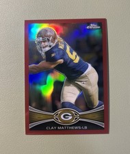 2012 Topps Chrome #144 Clay Matthews Red Refractor /25 RARE Green Bay Packers