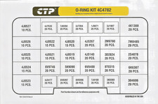 Silicon Yellow O Ring Kit for CAT, 4C4782, 580Qty, 32 Items,