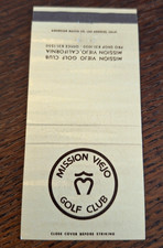 Vintage Matchbook: Mission Viejo Golf Club, Mission Viejo, CA