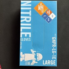 Safety Zone GNPR-L-1-E Blue Nitrile Powder-Free Gloves L-1 box