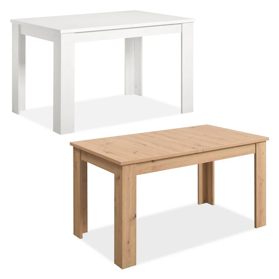Esstisch ausziehbar 120x80 Massiv Holz Küchentisch Wohnzimmertisch Homestyle4u - Bild 1 von 4