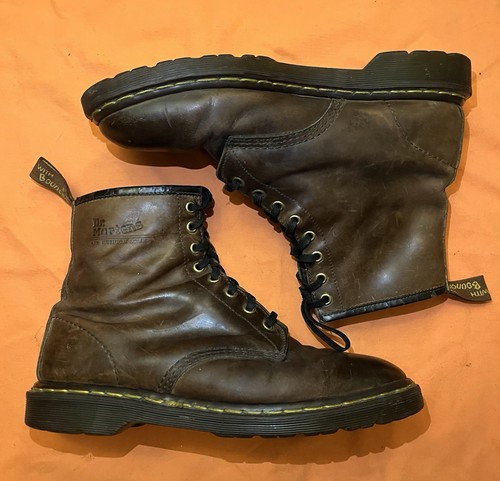 Doctor Martens Vintage Crazy Horse 1460 Boots Made In England Mens US 11 UK 10
