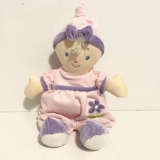 Kids Preferred Baby Doll Plush Purple Pink Flower Toy Glitter Feet 2012 13” Girl