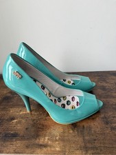 Miss Sixty Beautiful Funky Green Heels Size 4 , Leather Lining