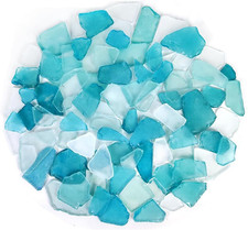 40 OZ Sea Glass Bulk Frosted Seaglass Pieces for Crafts,Beach Party Decoration,A