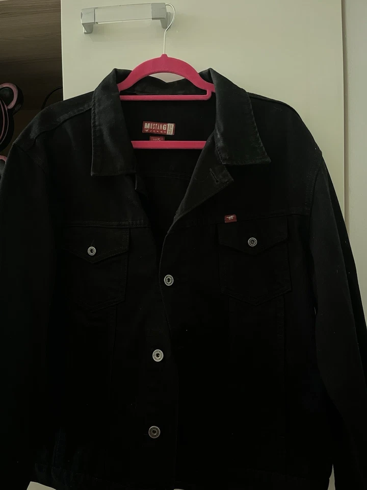 Mustang Jeans Übergangsjacke / Jeansjacke in Schwarz – Größe XL – Top Zustand - Bild 2 von 4