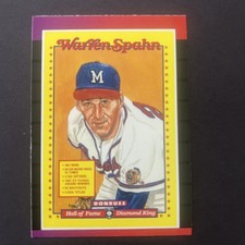 1989 Donruss-Warren Spahn #588 hall of fame Diamond King