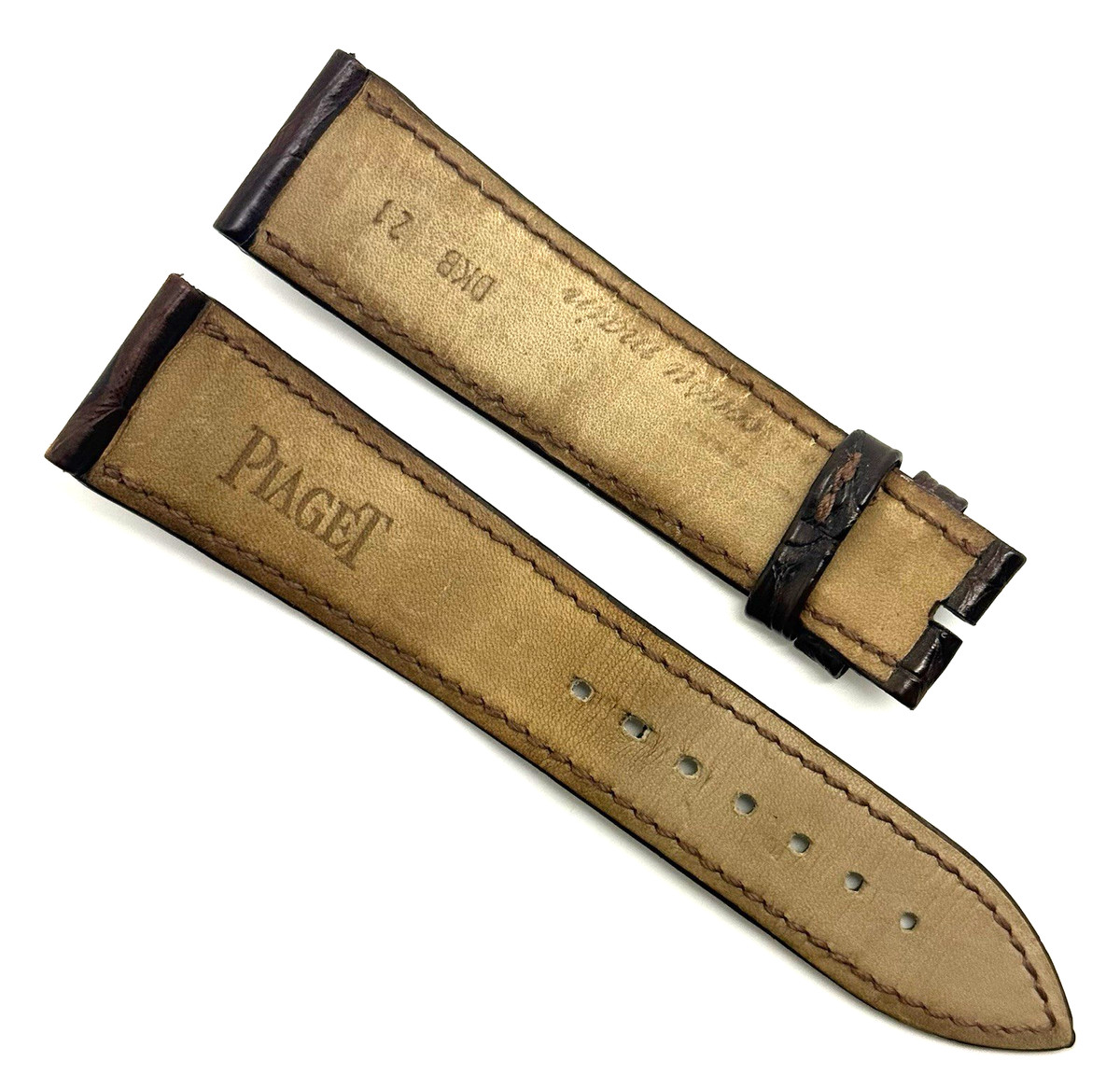 Piaget 21mm x 18mm Brown Alligator Watch Strap Band DKB 21 Authentic OEM View 4