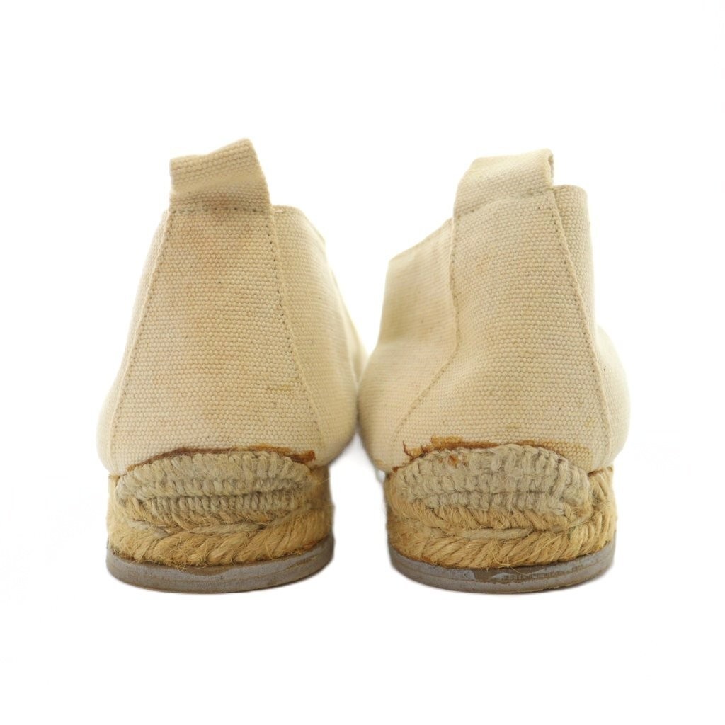 HERMES Espadrilles Star Logo Slip-On 9.3in Canvas Beige Pre-owned Women’s thumbnail 5