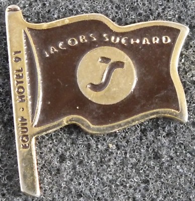 VINTAGE JACOBS SUCHARD EQUIP HOTEL 91 FRANZÖSISCHE ANSTECKNADEL. UK VERSAND.