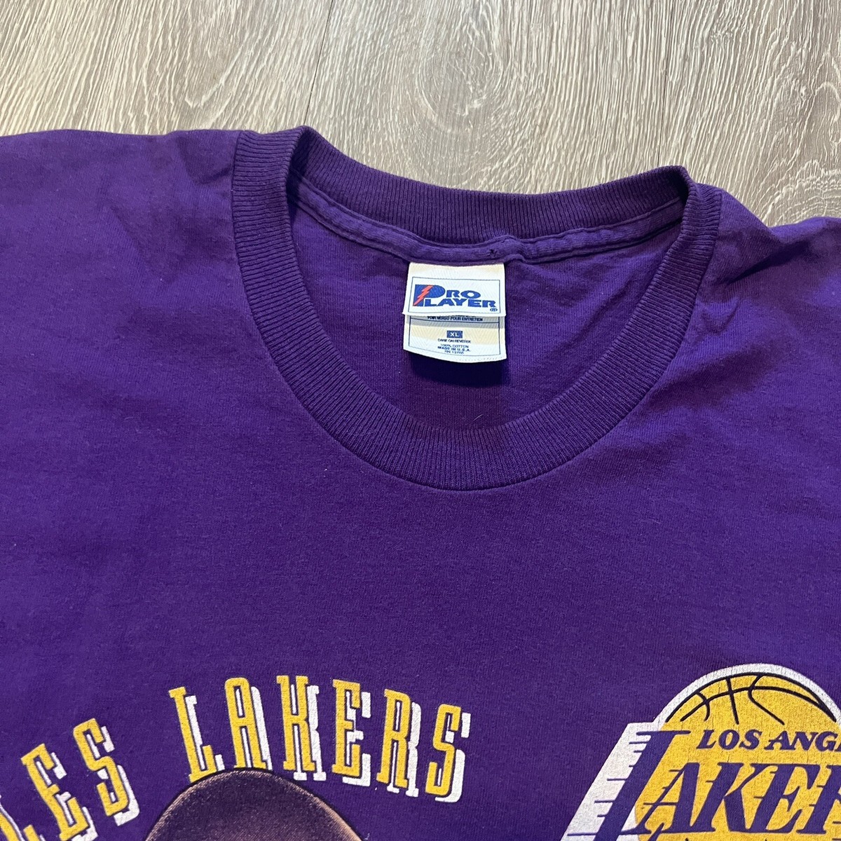 T-shirt Vintage Los Angeles Lakers Shaquille O'Neal - Taille XXL, Années 90, Occasion