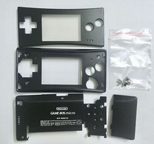 4 in 1 Metal Full Housing Shell Case Cover For Nintendo Gameboy Micro GBM Black