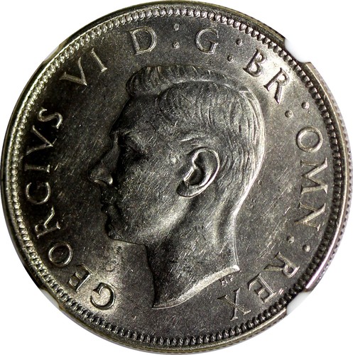Great Britain George VI Silver 1945 1/2 Crown NGC MS62 32.3 mm KM# 856 (15) - Picture 5 of 5