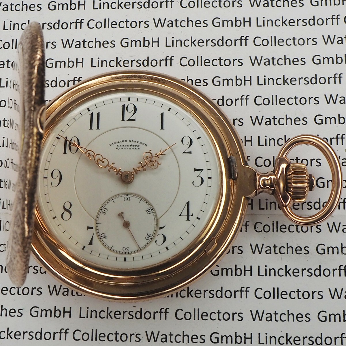 Richard Glaeser Taschenuhr (Schüler bei Lange Glashütte) 14ct