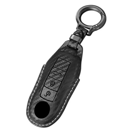 Leather Car Key Fob Case Cover For Porsche Cayenne Macan Panamera Boxster 911 - Picture 5 of 12