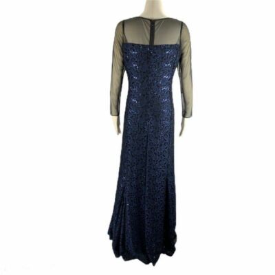 Tahari 12 Formal Navy Blue Dress Medium Rhinestones Mother of Bride  Cocktail | eBay