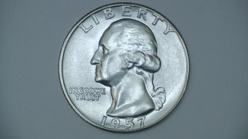 1957 Washington Quarter TYPE B REVERSE FS-901 BU Uncirculated 90% Silver Coin