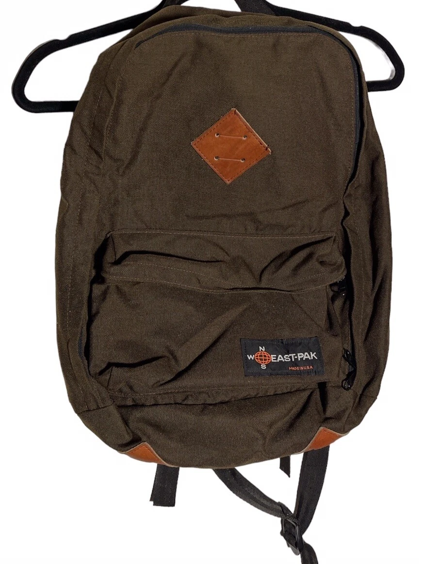 Vintage Eastpak Backpack Brown Made USA 90s Bag Camp Hike