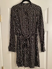 Madewell Womens Black Button Front Shirt Dress Size XS Long Sleeve Sash Belt