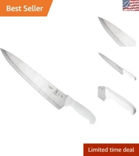 Ultimate White 12-Inch Chef's Knife - High Carbon Steel with Non-Slip Handle