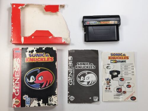 *poor condition* Sonic & Knuckles Sega Genesis in box authentic